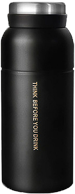 코멜리 스테인리스 보온 보냉 텀블러, 블랙, 350ml