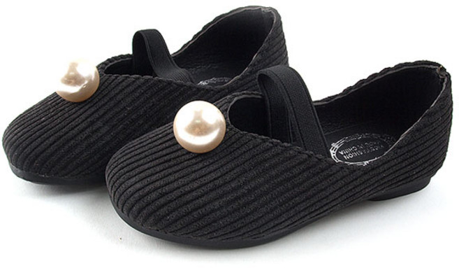 베베마루 여아용 골덴진주플랫 구두 2376-18F