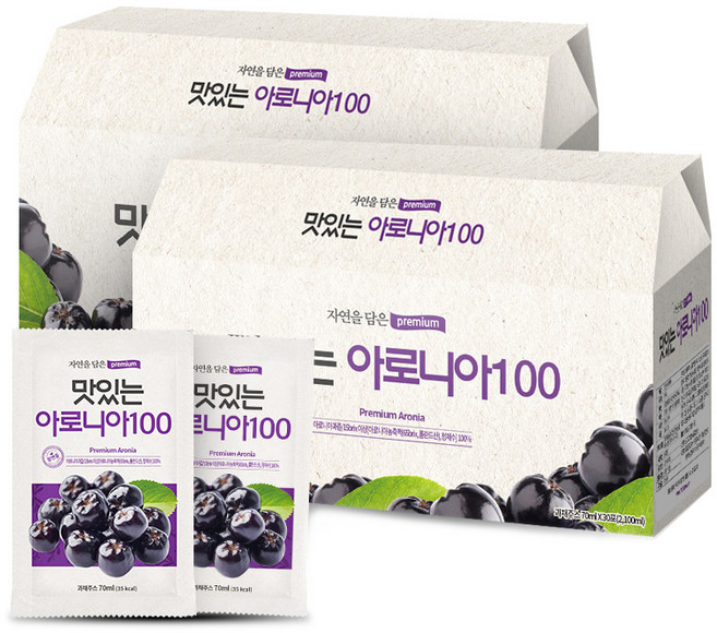참앤들황토농원 자연을 담은 맛있는 아로니아즙100, 2.1L, 60개