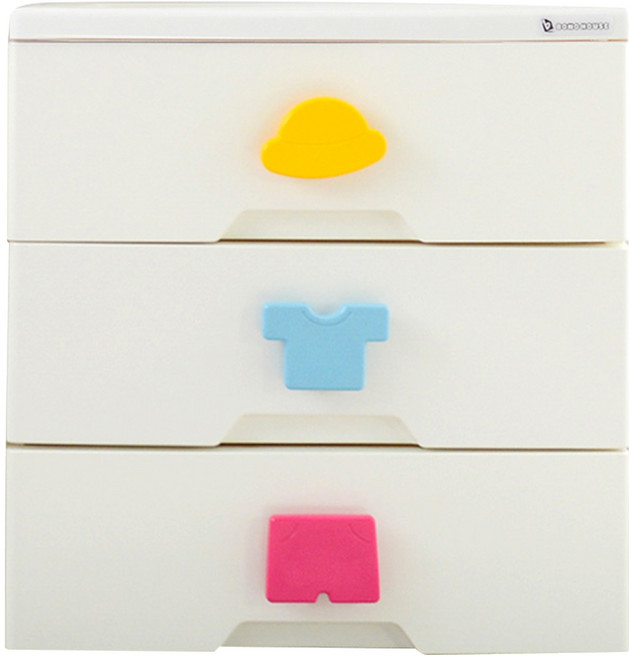 보노하우스 키즈플러스 서랍장, 랜덤 발송(손잡이), 3단