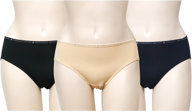 비버리힐스폴로클럽 여성용 면스판 로고밴드 무지 팬티 3종