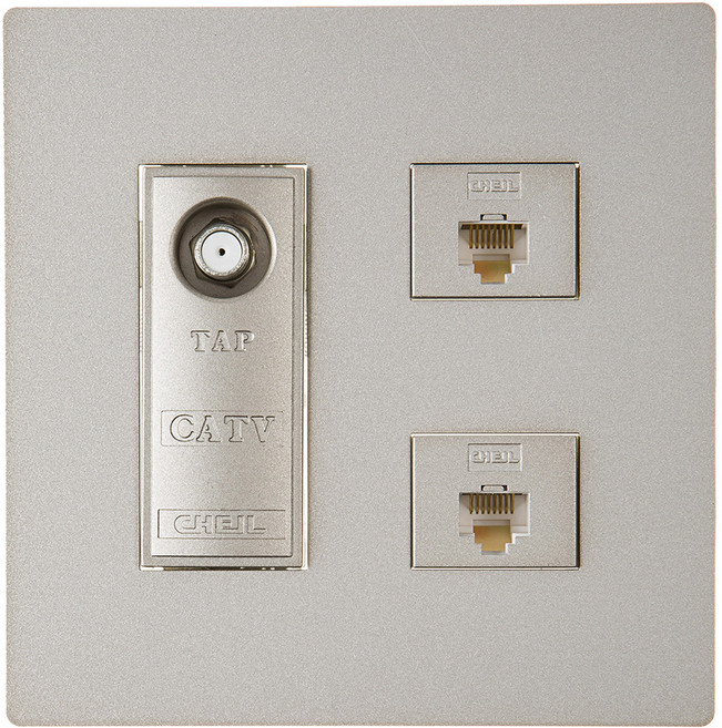 제일전기 디노 브론즈 복합 CATV2방 + 8P2구 (2개용), 1개