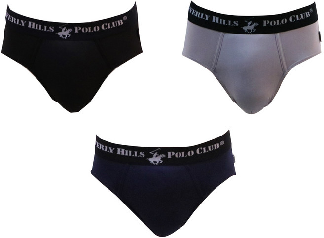 비버리힐스폴로클럽 남성용 0104 폴리스판 삼각 브리프 3종세트