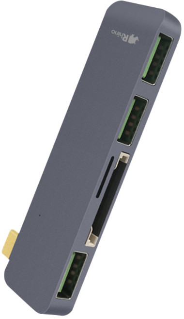 라이노 USB 타입C 멀티 허브 알루미늄 5 in 1 RUC-10, 스페이스 그레이