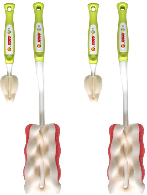 피셔프라이스 젖병솔 버블 + 젖꼭지 세척솔, 2세트, 그린