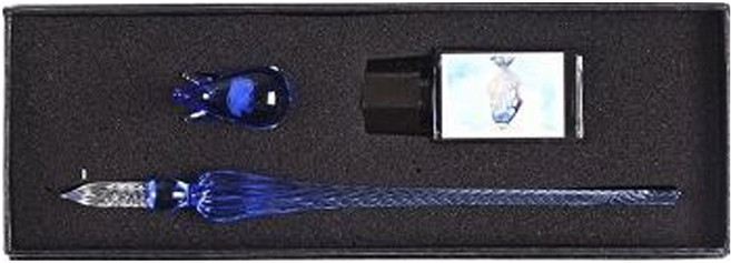 미니제이드 크리스탈 유리 딥 잉크 만년필 선물 세트, D