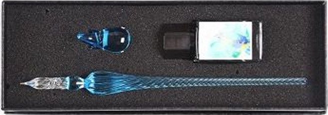 미니제이드 크리스탈 유리 딥 잉크 만년필 선물 세트, B