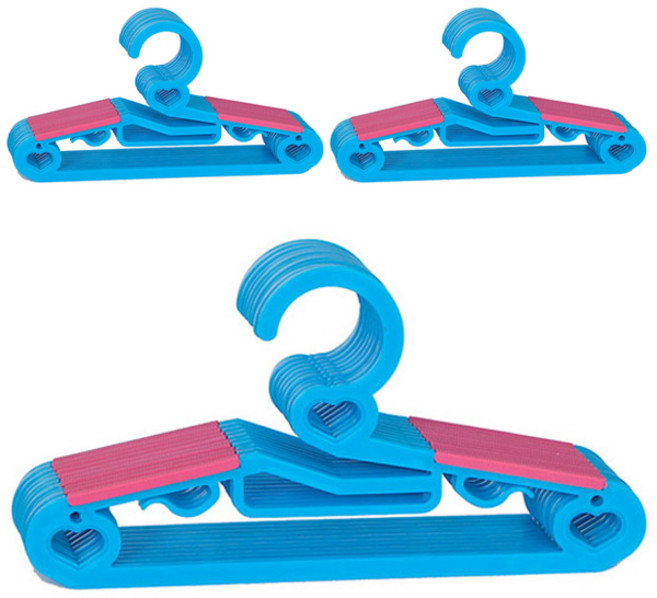 하트논슬립 어린이옷걸이, 블루, 60개