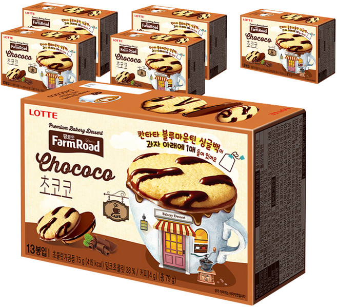 롯데제과 팜로드 초코코, 75g, 6개
