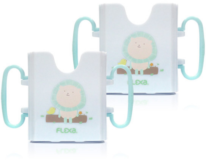 플렉사 우유 두유 케이스 유아컵홀더 블루라이언, 2개