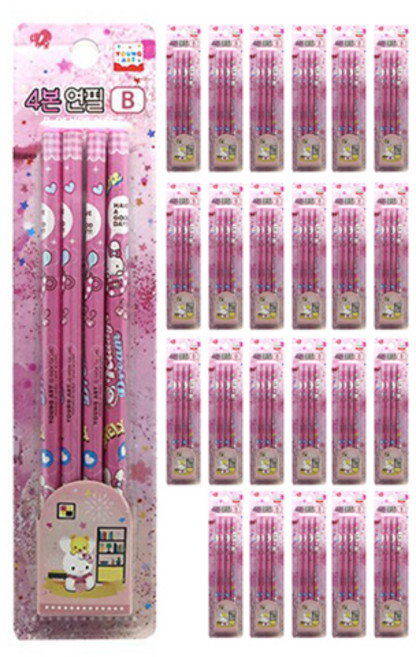 영아트 진한심 연필 B 4p, 여아용, 96개