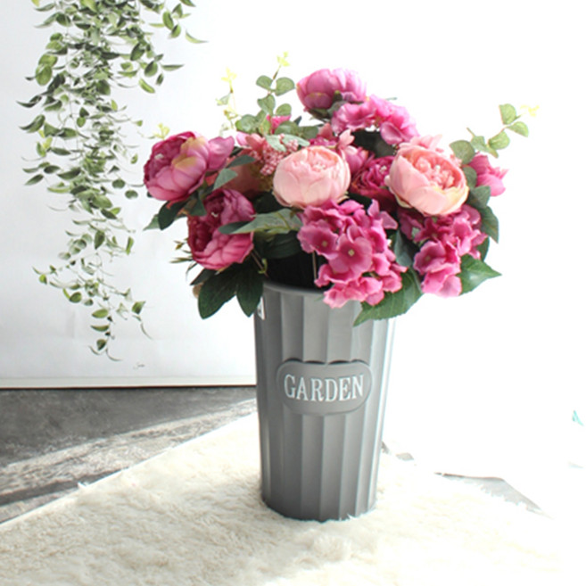 모리앤 조화 수국 목단 부쉬, 핑크, 2개