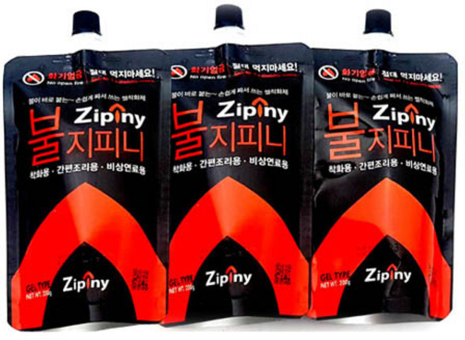 지피니 불지피니 젤착화제, 200g, 3개