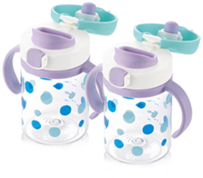 릿첼 AQ 외출용 드링킹머그, 라이트블루, 2개, 200ml