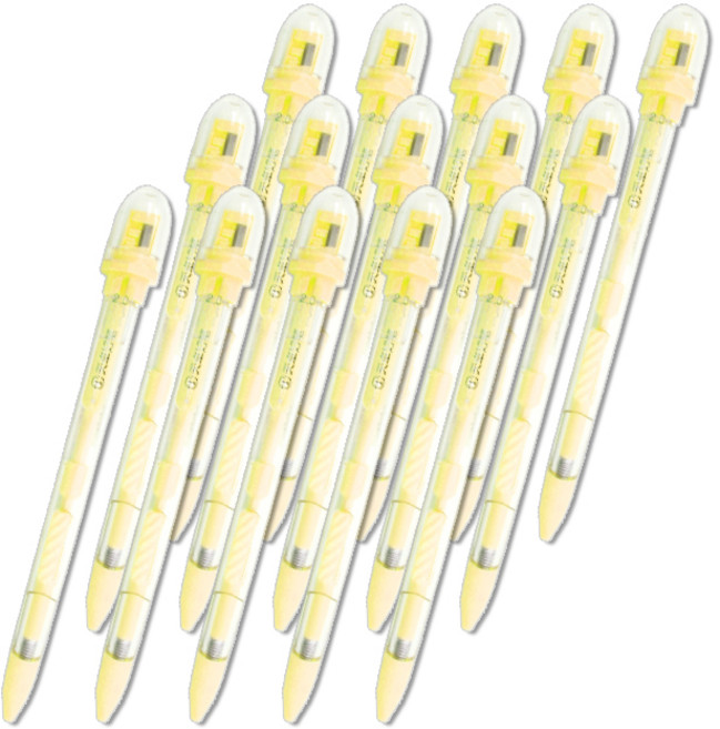 투영디자인 소프트 샤프너 펜슬 옐로우, 2mm, 15개