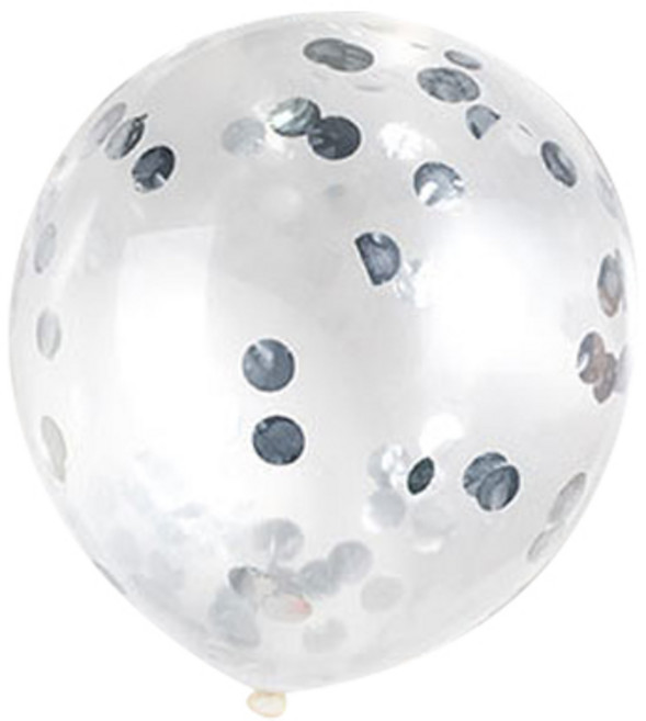 파티팡 컨페티벌룬 30cm, 실버, 50개입