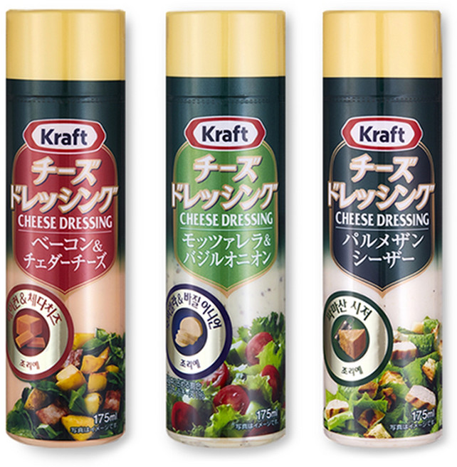 크래프트 치즈드레싱 버라이어티 팩 3종 세트, 519ml, 1세트
