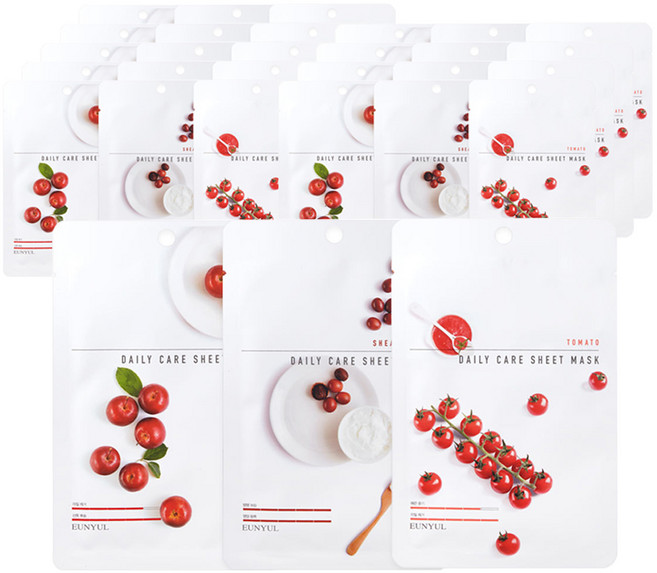 은율 데일리케어 시트 마스크팩 영양공급 사과 10p + 시어버터 10p + 토마토 10p, 30개입, 1개