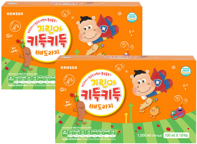 함소아 기린아 키득키득 배도라지 음료, 100ml, 20개