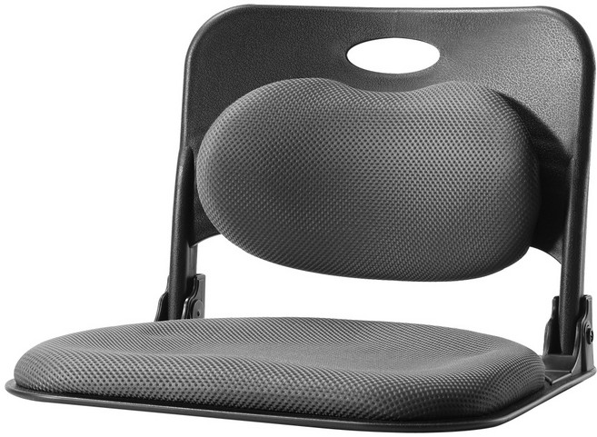 체어포커스 폴더백 하트요추 접이식 좌식의자, 그레이