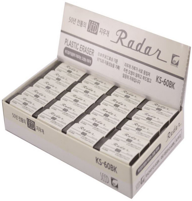 레이다 SEED 수입 지우개 KS-60BK 40p, 검정, 1개