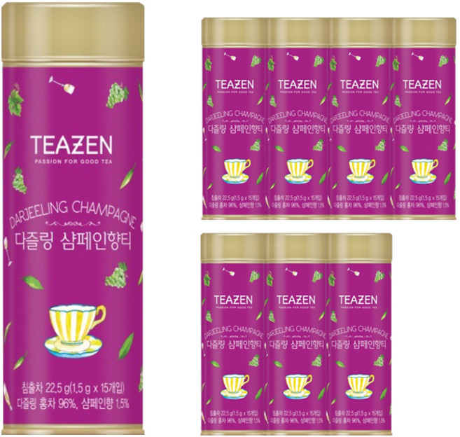 티젠 다즐링 샴페인향티 삼각티백, 1.5g, 15개입, 8개