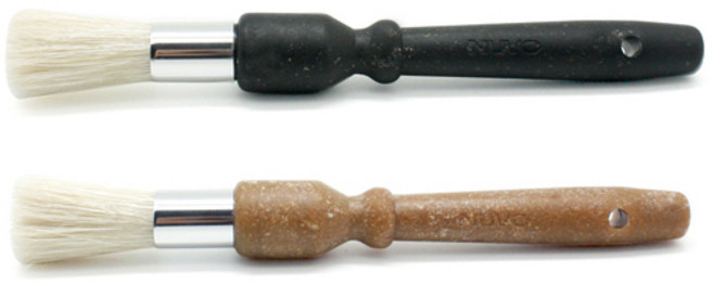 누보 그라인더 청소용 원형붓 2p, 빈티지블랙 + 네츄럴우드, 1세트