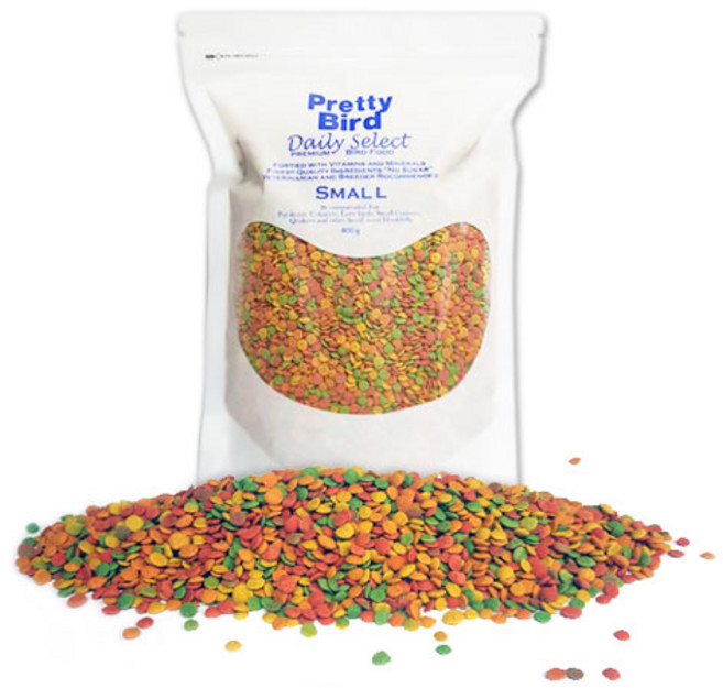 프리티버드 데일리 셀렉트 스몰 펠렛 사료, 800g, 1개