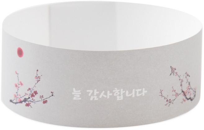 봄91 띠지 늘감사합니다 가로형, 그레이, 150개입