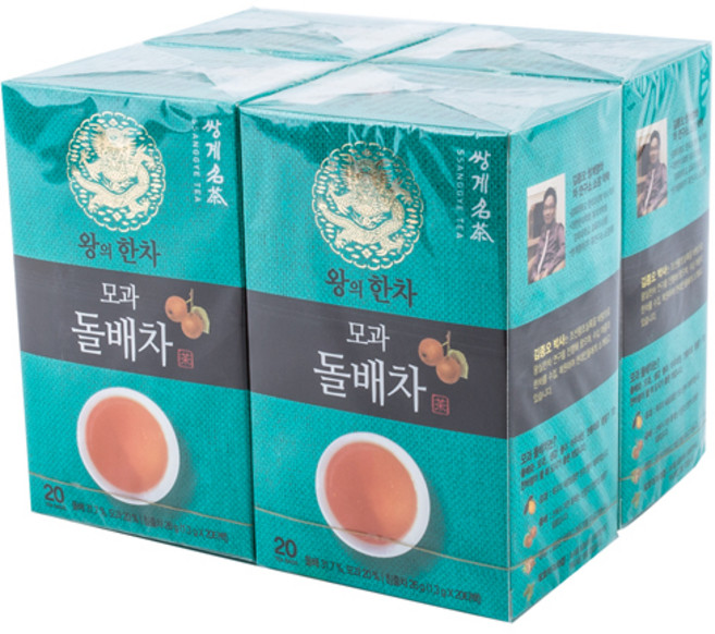 쌍계명차 왕의한차 모과 돌배차 20p, 20개, 1.3g