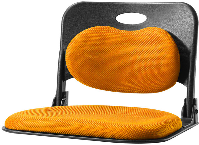 체어포커스 폴더백 하트요추 접이식 좌식의자, 오렌지