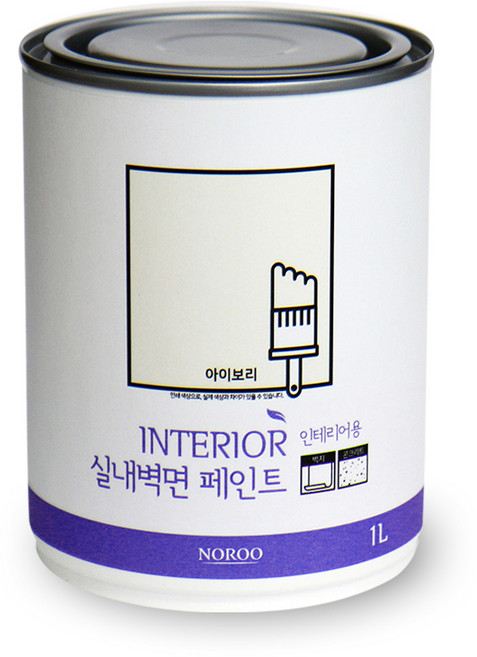 노루페인트 인테리어용 실내벽면 페인트, 아이보리, 1L, 1개
