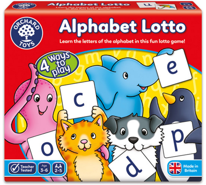 오차드토이즈 알파벳 로또 보드게임, 혼합 색상, 1개
