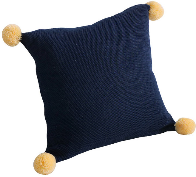 에이프릴16 폼폼컬러 니트 쿠션커버