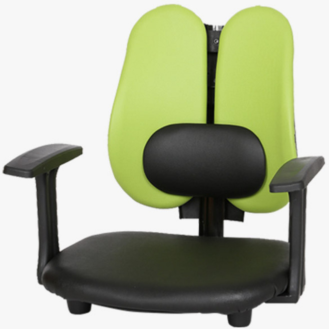 청심의자 휴먼좌식의자 팔걸이 요추형 인조가죽 H05, 그린