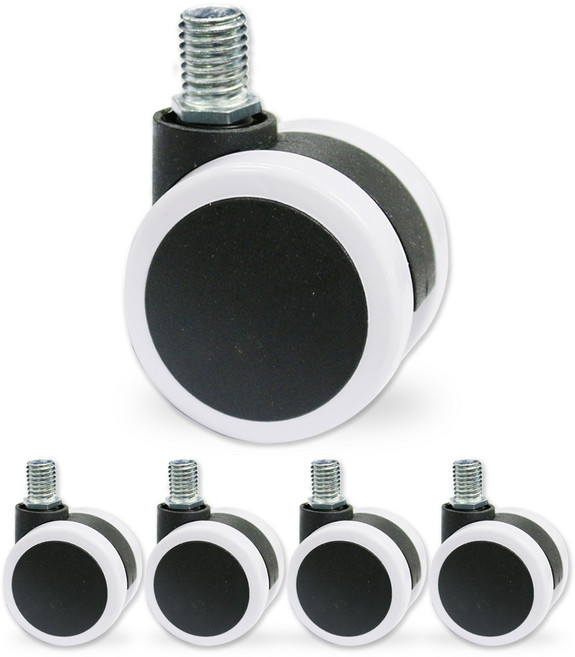 엠파이어 볼트 우레탄 의자바퀴 A11BM12W, 화이트, 5개