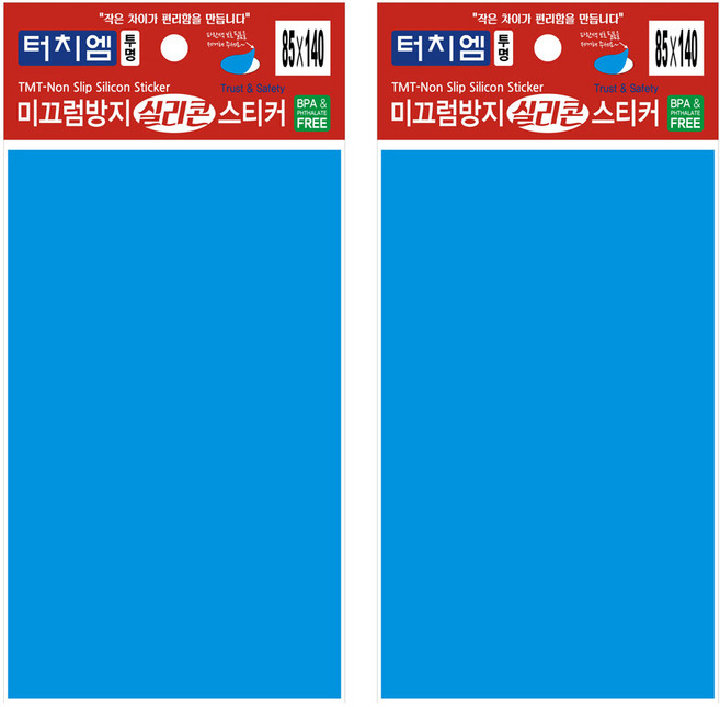 터치엠 미끄럼방지 실리콘 스티커, 2개, 투명