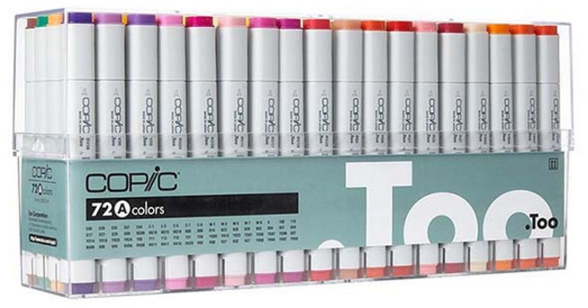 COPiC 酷筆客 繪圖麥克筆組 A款, 72 種顏色, 1套