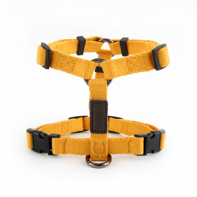도그아이 반려견 H형 하네스 가슴줄, 머스타드, 1개