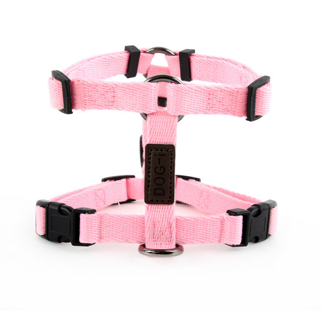 도그아이 강아지 H형 하네스 가슴줄, 핑크, 1개