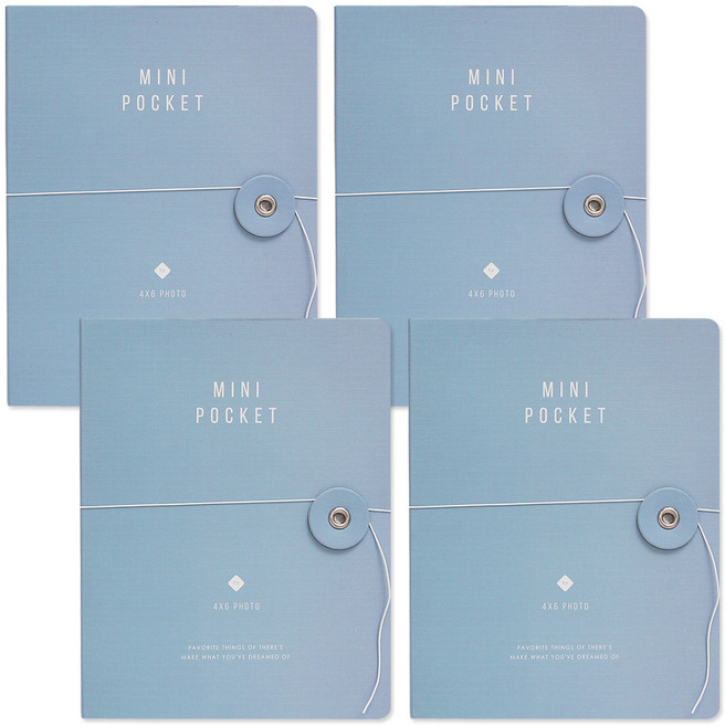 데얼스 4X6 미니포켓 앨범 4p, 블루, 20매