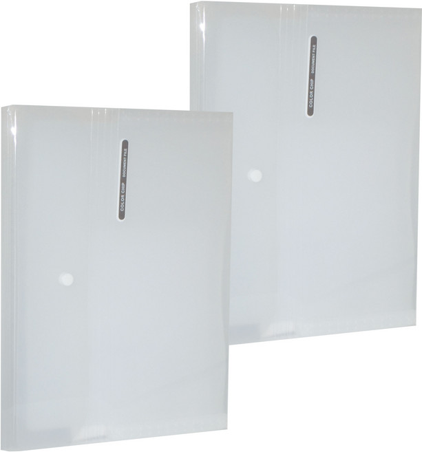 에코청운 칼라칩 12칸 도큐먼트화일, 투명, 2개