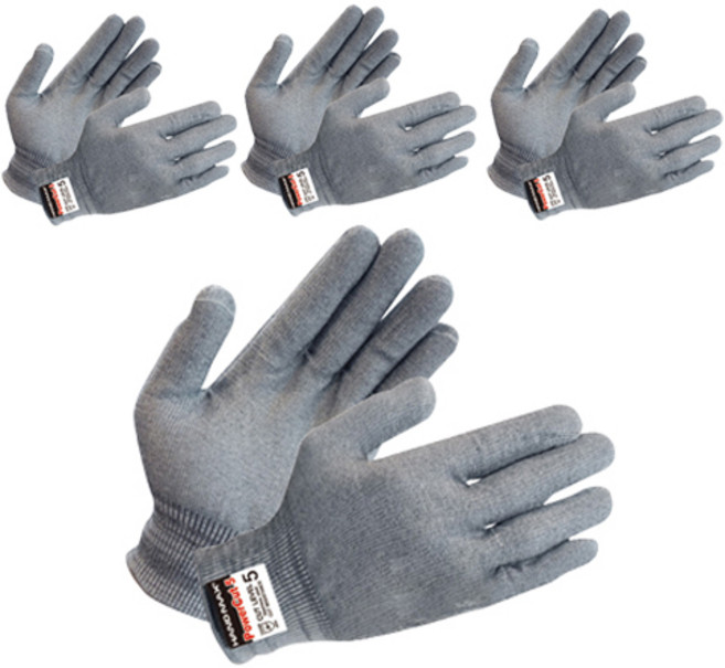 코레카 핸드맥스 파워컷5 장갑, 회색, 4개