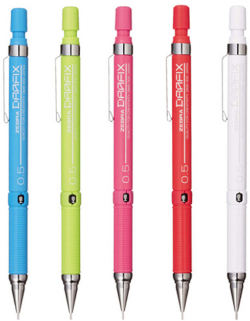 제브라 드라픽스 샤프펜슬 라이트라인 5종 세트, 0.5mm, 5개