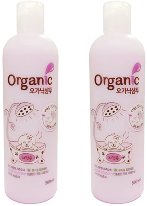 오가닉 퍼피 애견샴푸, 500ml, 2개 - 쿠팡