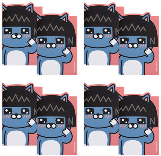 아이콘스 카카오프렌즈 4단 점착 메모지, 네오, 8개