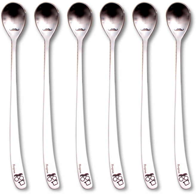 봉쥬키친 슬림티스푼, 혼합 색상, 6개