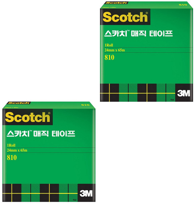 스카치 매직 테이프 리필 24mm x 65m, 2개입