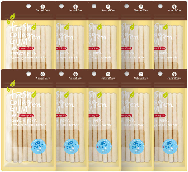 네츄럴코어 프레쉬 콜라겐스틱껌 강아지간식 10p, 밀크 맛, 50g, 10개