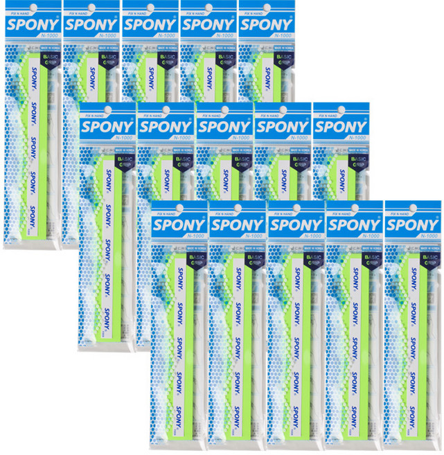 스포니 소프트핏 오버그립 N-1000, 네온그린, 15개